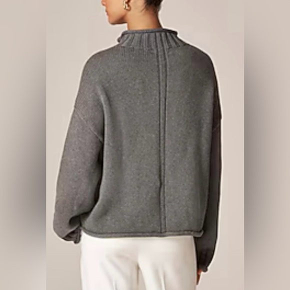 J.Crew NWOT 2025 Rollneck T™ sweater in grey - Picture 2 of 6
